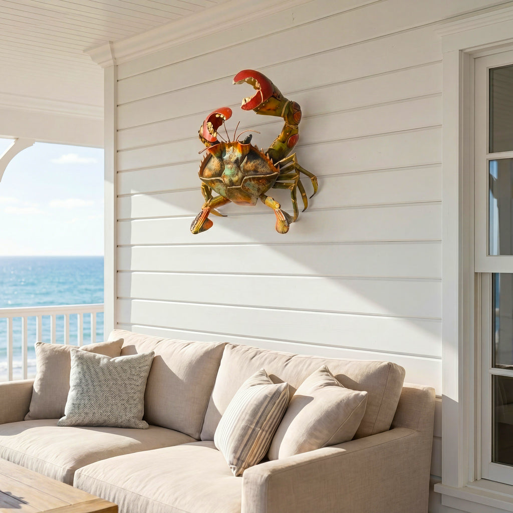  Crab Wall Art Decor – Coastal Nautical Beach House Decoration 