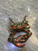  This 40x40x15cm, handcrafted bamboo crab model is used for wall decoration. 